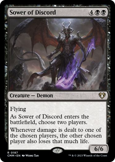[187]【EN】【FOIL】不和蒔き/Sower of Discord【CMM】[R][黒]
