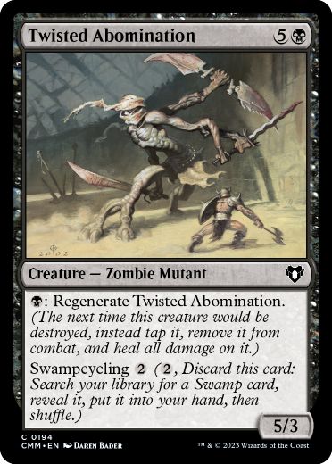 [194]【EN】【FOIL】よじれた嫌悪者/Twisted Abomination【CMM】[C][黒]