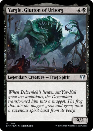 [202]【EN】【FOIL】アーボーグの暴食、ヤーグル/Yargle, Glutton of Urborg【CMM】[U][黒]