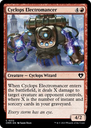 [212]【EN】【FOIL】サイクロプスの電術師/Cyclops Electromancer【CMM】[C][赤]