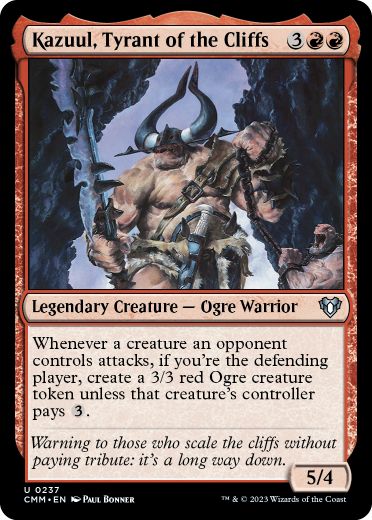 [237]【EN】【FOIL】崖の暴君、カズール/Kazuul, Tyrant of the Cliffs【CMM】[U][赤]