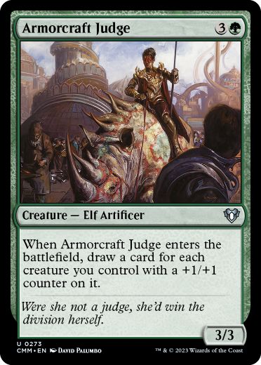 [273]【EN】【FOIL】鎧作りの審判者/Armorcraft Judge【CMM】[U][緑]