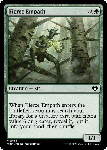 [288]【EN】【FOIL】激情の共感者/Fierce Empath【CMM】[C][緑]