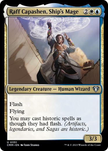 [351]【EN】【FOIL】艦の魔道士、ラフ・キャパシェン/Raff Capashen, Ship's Mage【CMM】[U][多色]