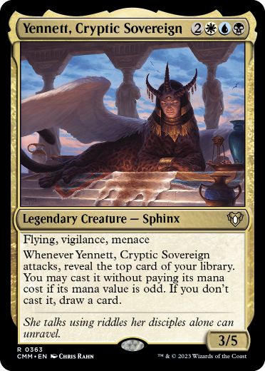 [363]【EN】【FOIL】謎めいた君主、イェンネット/Yennett, Cryptic Sovereign【CMM】[R][多色]