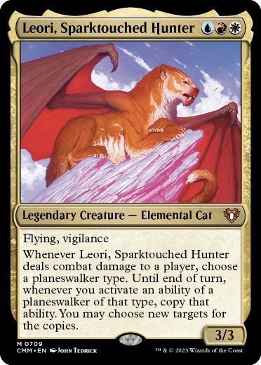 [709]【EN】【FOIL】灯触れの狩人、レオリ/Leori, Sparktouched Hunter【CMM】[M][多色]