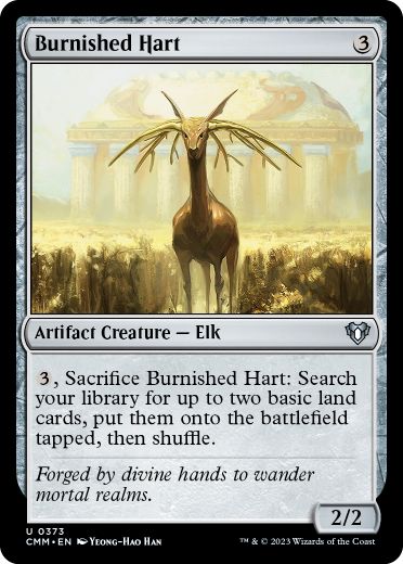 [373]【EN】【FOIL】つややかな雄鹿/Burnished Hart【CMM】[U][茶]