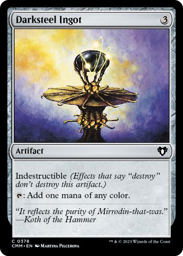 [378]【EN】【FOIL】ダークスティールの鋳塊/Darksteel Ingot【CMM】[C][茶]