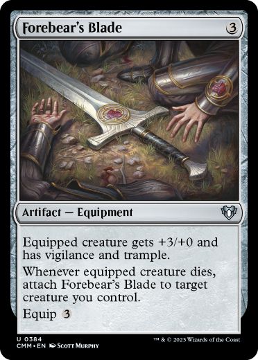 [384]【EN】【FOIL】先祖の刃/Forebear's Blade【CMM】[U][茶]