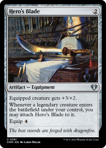 [391]【EN】【FOIL】英雄の刃/Hero's Blade【CMM】[U][茶]