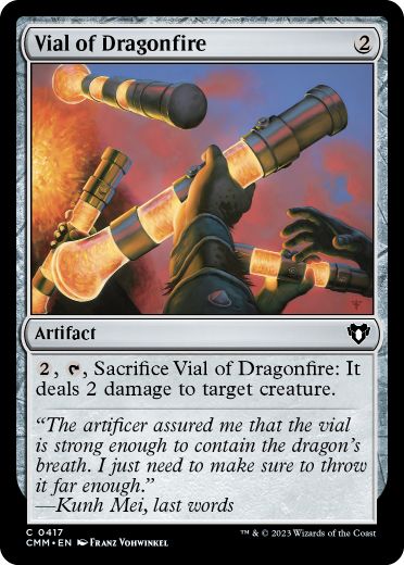 [417]【EN】【FOIL】龍火の薬瓶/Vial of Dragonfire【CMM】[C][茶]