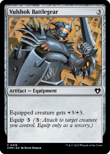 [418]【EN】【FOIL】ヴァルショクの戦具/Vulshok Battlegear【CMM】[C][茶]
