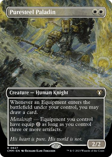 [627]【EN】■ボーダーレス■純鋼の聖騎士/Puresteel Paladin【CMM】[R][白]