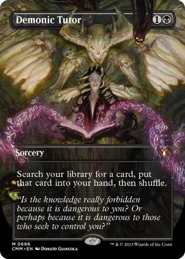 [696]【EN】■ボーダーレス■悪魔の教示者/Demonic Tutor【CMM】[M][黒]