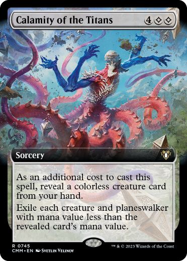 [745]【EN】【FOIL】■拡張アート■巨人の災厄/Calamity of the Titans【CMM】[R][無]