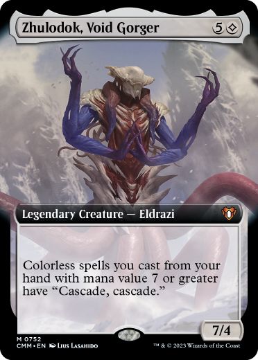 [752]【EN】【FOIL】■拡張アート■虚空喰らい、ズロドック/Zhulodok, Void Gorger【CMM】[M][無]