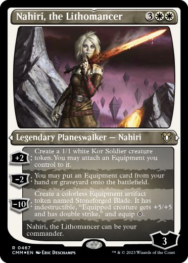 [467]【EN】【エッチングFOIL】石術師、ナヒリ/Nahiri, the Lithomancer【CMM】[R][白]