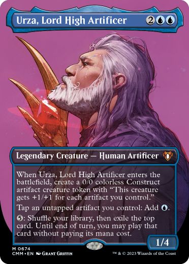 [674]【EN】【FOIL】■ボーダーレス■最高工匠卿、ウルザ/Urza, Lord High Artificer【CMM】[M][青]