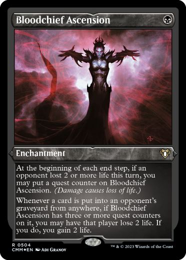 [504]【EN】【エッチングFOIL】血の長の昇天/Bloodchief Ascension【CMM】[R][黒]