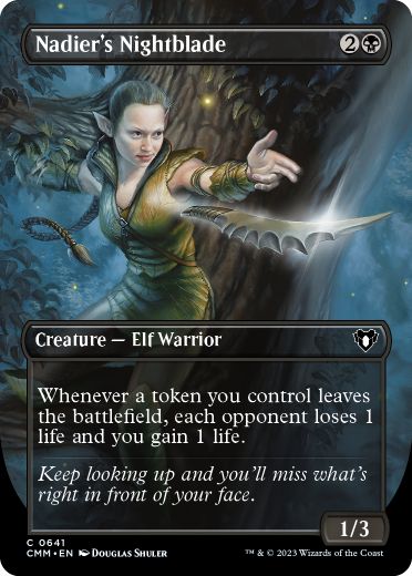 [641]【EN】【FOIL】■ボーダーレス■ネイディアの夜刃/Nadier's Nightblade【CMM】[C][黒]