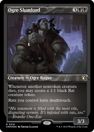 [518]【EN】【エッチングFOIL】オーガの貧王/Ogre Slumlord【CMM】[R][黒]