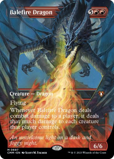 [697]【EN】【FOIL】■ボーダーレス■災火のドラゴン/Balefire Dragon【CMM】[M][赤]