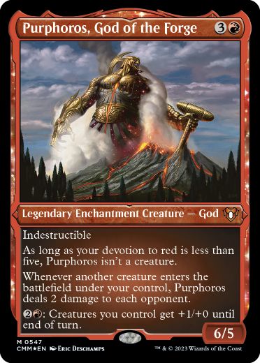 [547]【EN】【エッチングFOIL】鍛冶の神、パーフォロス/Purphoros, God of the Forge【CMM】[M][赤]