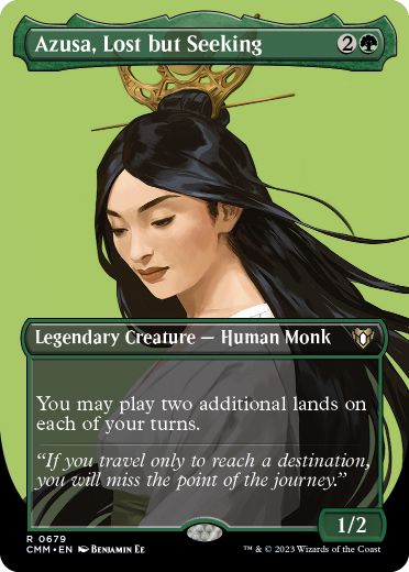 [679]【EN】【FOIL】■ボーダーレス■迷える探求者、梓/Azusa, Lost but Seeking【CMM】[R][緑]