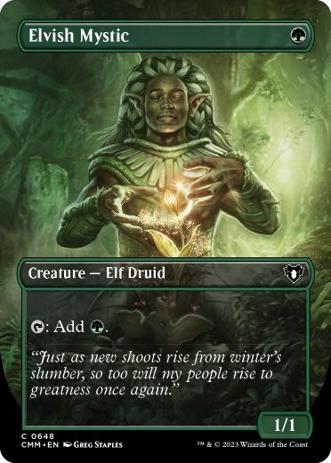 [648]【EN】【FOIL】■ボーダーレス■エルフの神秘家/Elvish Mystic【CMM】[C][緑]