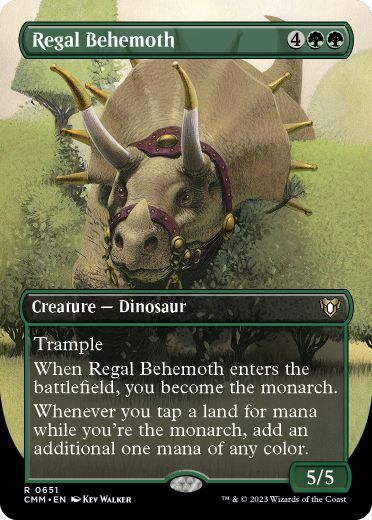 [651]【EN】【FOIL】■ボーダーレス■絢爛なビヒモス/Regal Behemoth【CMM】[R][緑]