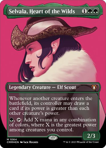 [1064]【EN】【テクスチャーFOIL】■ボーダーレス■野生の心、セルヴァラ/Selvala, Heart of the Wilds【CMM】[M][緑]