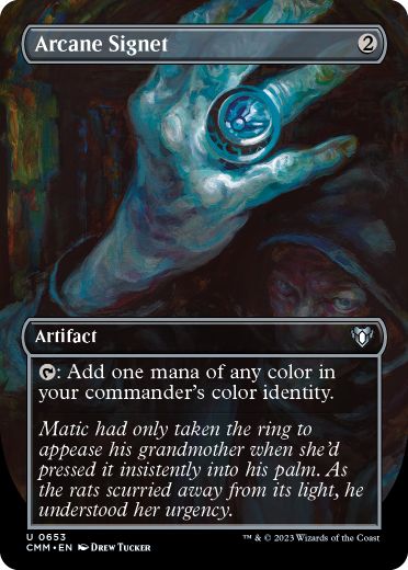[653]【EN】【FOIL】■ボーダーレス■秘儀の印鑑/Arcane Signet【CMM】[U][茶]