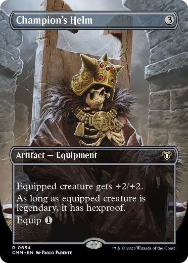 [654]【EN】【FOIL】■ボーダーレス■勇者の兜/Champion's Helm【CMM】[R][茶]