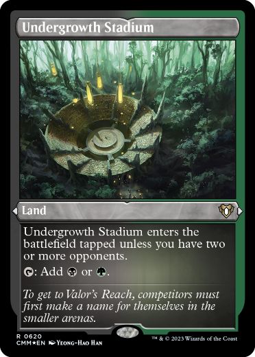 [620]【EN】【エッチングFOIL】下生えの競技場/Undergrowth Stadium【CMM】[R][土地]