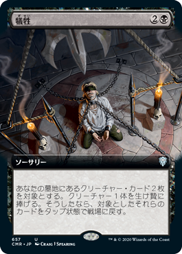 [657]【JP】■拡張アート■犠牲/Victimize【CMR】[U][黒]