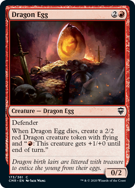 [173]【EN】ドラゴンの卵/Dragon Egg【CMR】[C][赤]