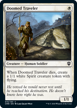[019]【EN】【FOIL】宿命の旅人/Doomed Traveler【CMR】[C][白]
