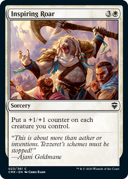 [023]【EN】【FOIL】鼓舞する咆哮/Inspiring Roar【CMR】[C][白]