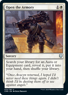 [034]【EN】【FOIL】武器庫の開放/Open the Armory【CMR】[U][白]