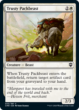 [053]【EN】【FOIL】信頼できる荷役獣/Trusty Packbeast【CMR】[C][白]