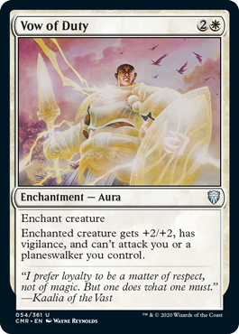 [054]【EN】【FOIL】義務の誓約/Vow of Duty【CMR】[U][白]