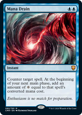 [080]【EN】【FOIL】マナ吸収/Mana Drain【CMR】[M][青]
