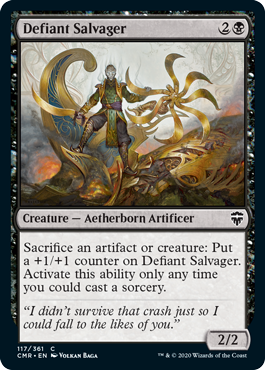 [117]【EN】【FOIL】強気な回収者/Defiant Salvager【CMR】[C][黒]