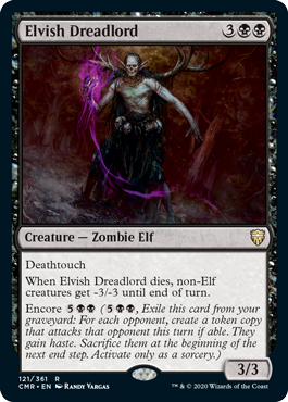 [121]【EN】【FOIL】エルフの戦慄王/Elvish Dreadlord【CMR】[R][黒]