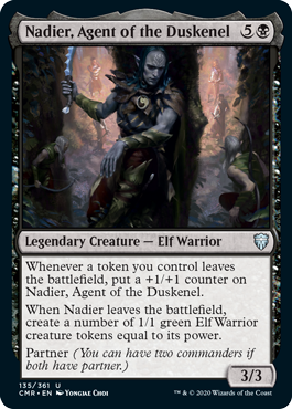 [135]【EN】【FOIL】ダスキネルの工作員、ネイディア/Nadier, Agent of the Duskenel【CMR】[U][黒]