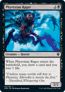 [142]【EN】【FOIL】ファイレクシアの憤怒鬼/Phyrexian Rager【CMR】[C][黒]