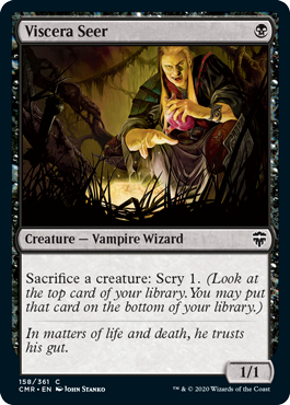 [158]【EN】【FOIL】臓物の予見者/Viscera Seer【CMR】[C][黒]