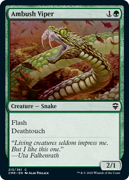 [213]【EN】【FOIL】待ち伏せのバイパー/Ambush Viper【CMR】[C][緑]