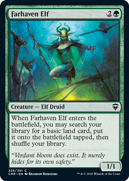 [225]【EN】【FOIL】彼方地のエルフ/Farhaven Elf【CMR】[C][緑]