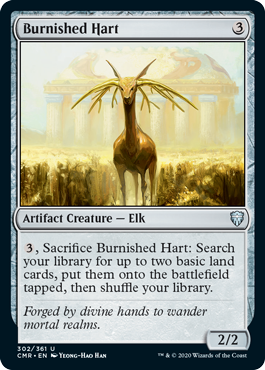 [302]【EN】【FOIL】つややかな雄鹿/Burnished Hart【CMR】[U][茶]